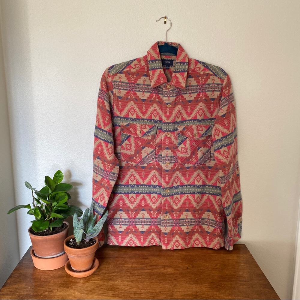 J.Crew southwest colorful over shirt button up